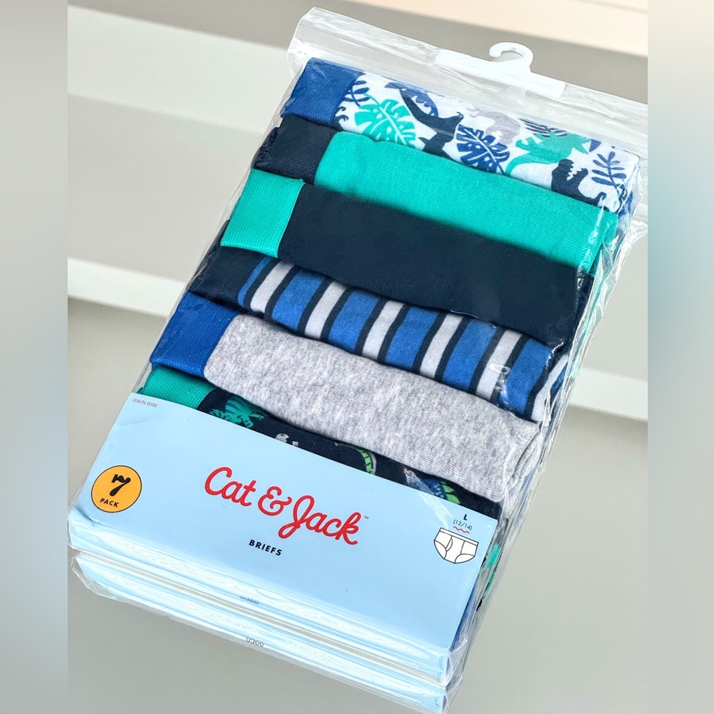 Cat & Jack Boys' Briefs Underwear Set Size 10 Large NEW!
